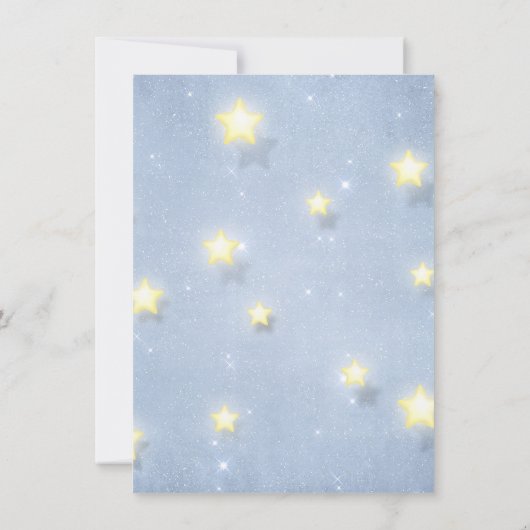 Twinkle Twinkle Little Star Twin Boy Baby shower I Kaart (Achterkant)