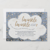 Twinkle Twinkle Little Star Twin Boys Baby shower Bedankkaart (Voorkant)