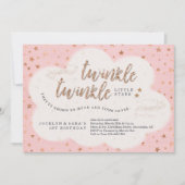 Twinkle Twinkle Little Star Twin Girl 1e verjaarda Kaart (Voorkant)