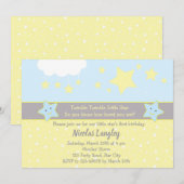 Twinkle Twinkle Little Star Uitnodigingen voor jon (Voorkant / Achterkant)