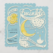 Twinkle Twinkle Little Star Uitsnijding Uitnodigin Kaart (Voorkant / Achterkant)