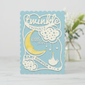 Twinkle Twinkle Little Star Uitsnijding Uitnodigin Kaart (Staand voorkant)