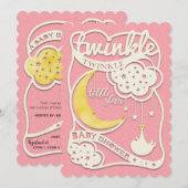 Twinkle Twinkle Little Star Uitsnijding Uitnodigin Kaart (Voorkant / Achterkant)