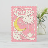Twinkle Twinkle Little Star Uitsnijding Uitnodigin Kaart (Staand voorkant)