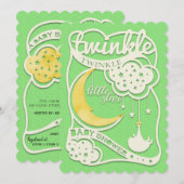 Twinkle Twinkle Little Star Uitsnijding Uitnodigin Kaart (Voorkant / Achterkant)