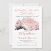 Twinkle Twinkle Little Star Unicorn Baby shower Kaart (Voorkant)