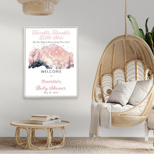 Twinkle Twinkle Little Star Unicorn Baby shower Poster
