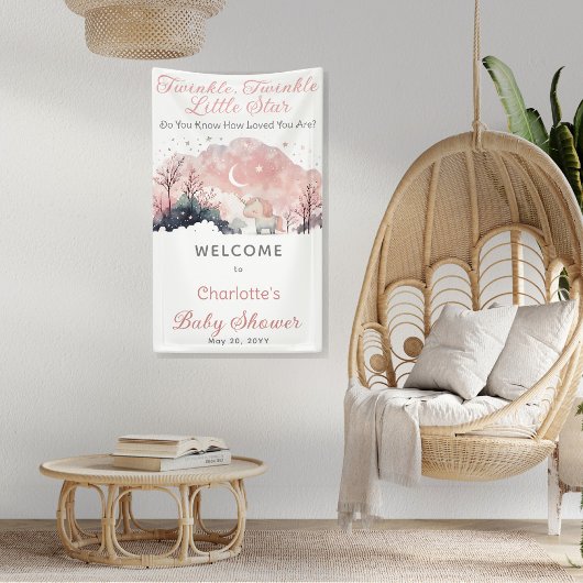 Twinkle Twinkle Little Star Unicorn Baby shower Spandoek