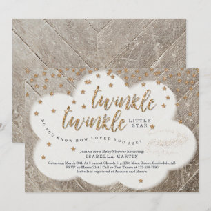 Twinkle Twinkle Little Star Unisex Baby shower Kaart