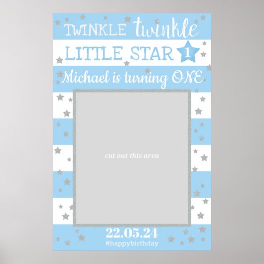 Twinkle Twinkle Little Star Verjaardag Foto Prop Poster (Voorkant)