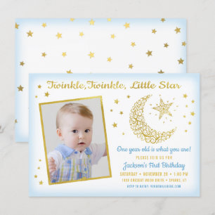 Twinkle, Twinkle, Little Star Verjaardagsfoto Jong Kaart