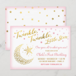 Twinkle, Twinkle, Little Star Verjaardagsuitnodigi Kaart