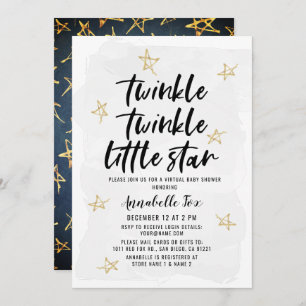 Twinkle Twinkle Little Star Virtual Baby shower Kaart