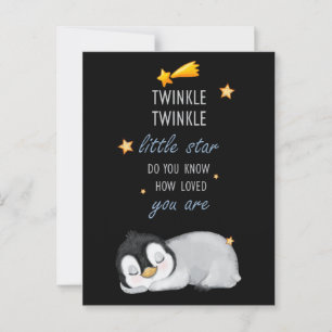 Twinkle, Twinkle Little Star voor Slaap Penguin Briefkaart