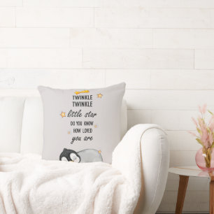 Twinkle, Twinkle Little Star voor Slaap Penguin T- Kussen