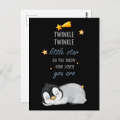 Twinkle, Twinkle Little Star voor Sleep Penguin Briefkaart (Voorkant / Achterkant)