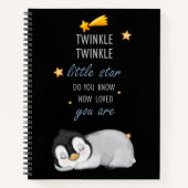 Twinkle, Twinkle Little Star voor Sleep Penguin Notitieboek (Voorkant)