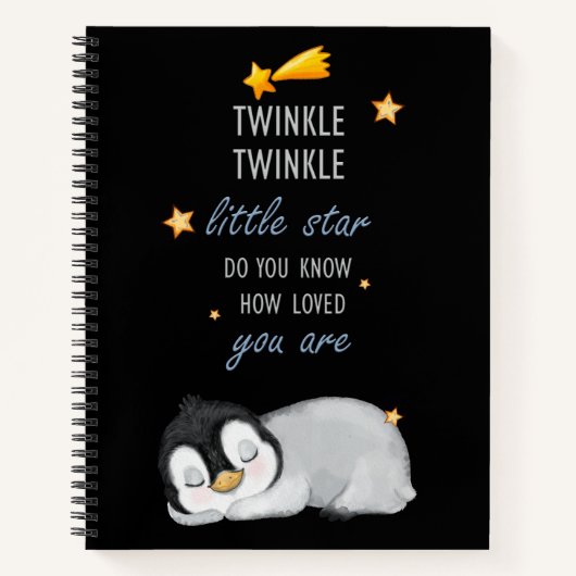 Twinkle, Twinkle Little Star voor Sleep Penguin Notitieboek (Voorkant)