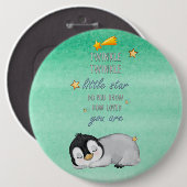 Twinkle, Twinkle Little Star voor Sleep Penguin Ronde Button 6,0 Cm (Voorkant /achterkant)