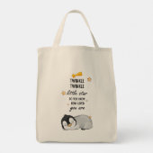 Twinkle, Twinkle Little Star voor Sleep Penguin Tote Bag (Achterkant)