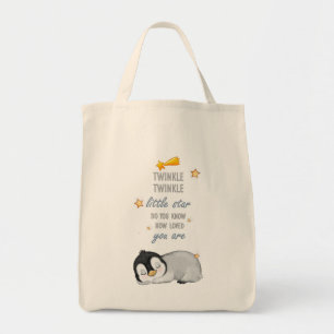 Twinkle, Twinkle Little Star voor Sleep Penguin Tote Bag