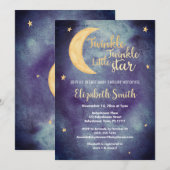 Twinkle Twinkle little star watercolor babyshower Kaart (Voorkant / Achterkant)