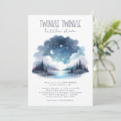 Twinkle Twinkle Little Star Waterverf Baby shower Kaart (Staand voorkant)