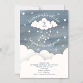 Twinkle Twinkle Little Star Waterverf Birthday Magnetische Uitnodiging (Voorkant)