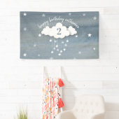 Twinkle Twinkle Little Star Waterverf Birthday Spandoek (Insitu)