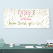 Twinkle Twinkle Little Star Weet je hoe geliefd Spandoek (Beurs)