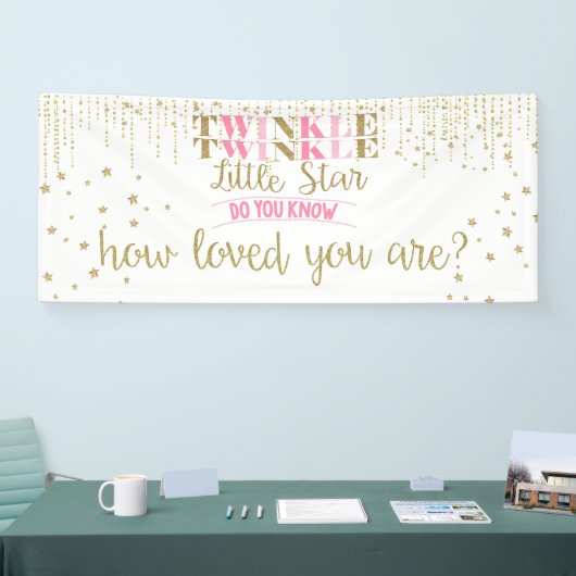 Twinkle Twinkle Little Star Weet je hoe geliefd Spandoek (Beurs)