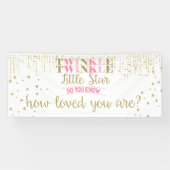 Twinkle Twinkle Little Star Weet je hoe geliefd Spandoek (Horizontaal)