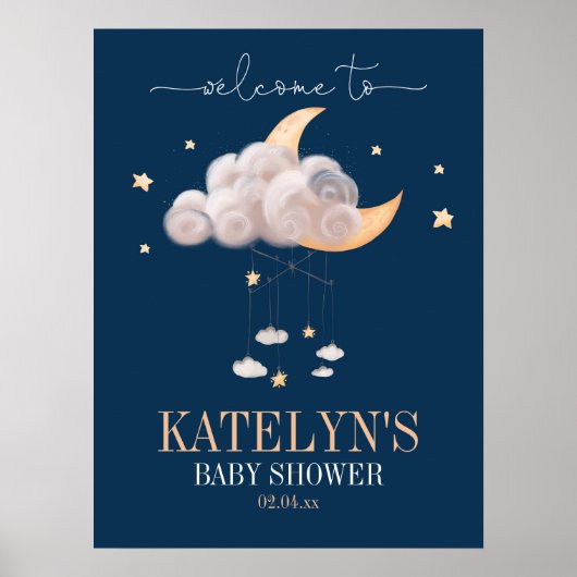 Twinkle Twinkle Little Star Welcome Sign Poster (Voorkant)