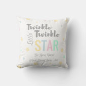 Twinkle Twinkle Little Star - White Pink Blue Kussen (Voorkant)