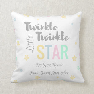Twinkle Twinkle Little Star - White Pink Blue Kussen