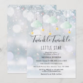 Twinkle Twinkle Little Star Winter Baby shower Kaart (Voorkant / Achterkant)