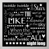 Twinkle Twinkle Little Star Word Art Poster (Voorkant)