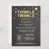 Twinkle Twinkle Little Star Yellow Baby shower Kaart (Voorkant)