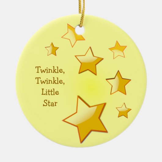 Twinkle, Twinkle, Little Star Yellow Ornament (Voorkant)
