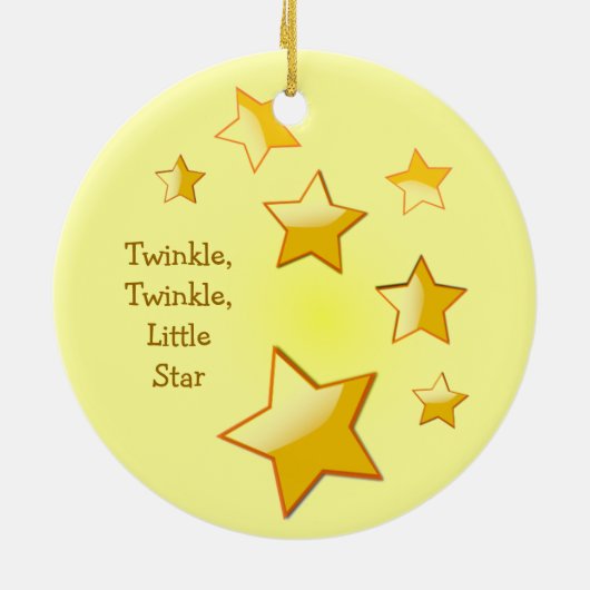 Twinkle, Twinkle, Little Star Yellow Ornament (Achterkant)