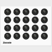 Twinkle Twinkle Little Star - Zwart, Geslacht onth Ronde Sticker (Vel)