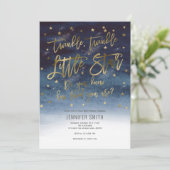 Twinkle Twinkle Little Stars, Baby shower Kaart (Staand voorkant)
