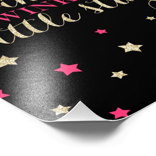 Twinkle Twinkle Little Stars Nursery Print Foto Afdruk (Hoek)