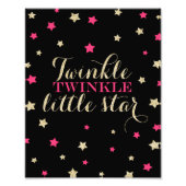Twinkle Twinkle Little Stars Nursery Print Foto Afdruk (Voorkant)