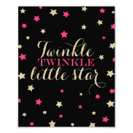 Twinkle Twinkle Little Stars Nursery Print Foto Afdruk