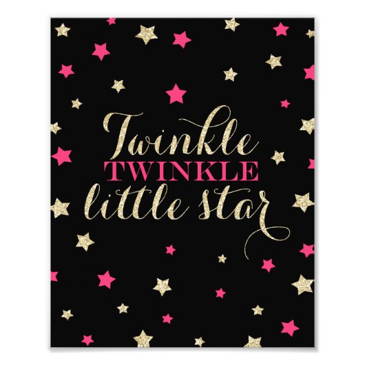 Twinkle Twinkle Little Stars Nursery Print Foto Afdruk (Voorkant)