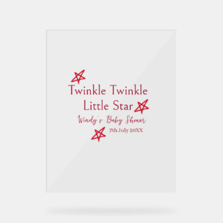 twinkle twinkle little stars rode sterren baby sho acryl bord