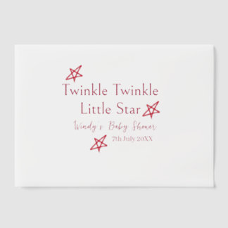 twinkle twinkle little stars rode sterren baby sho vellum uitnodigingen