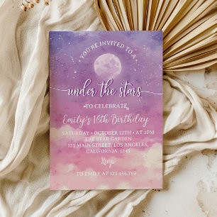 Twinkle Twinkle Little Stars Verjaardag uitnodigin Kaart