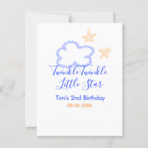 Twinkle twinkle little ster verjaardag paars oranj